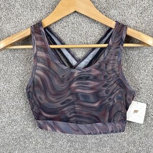 Fabletics Faye High Impact‎ Sports Bra Chrome Wave Women's Small NEW